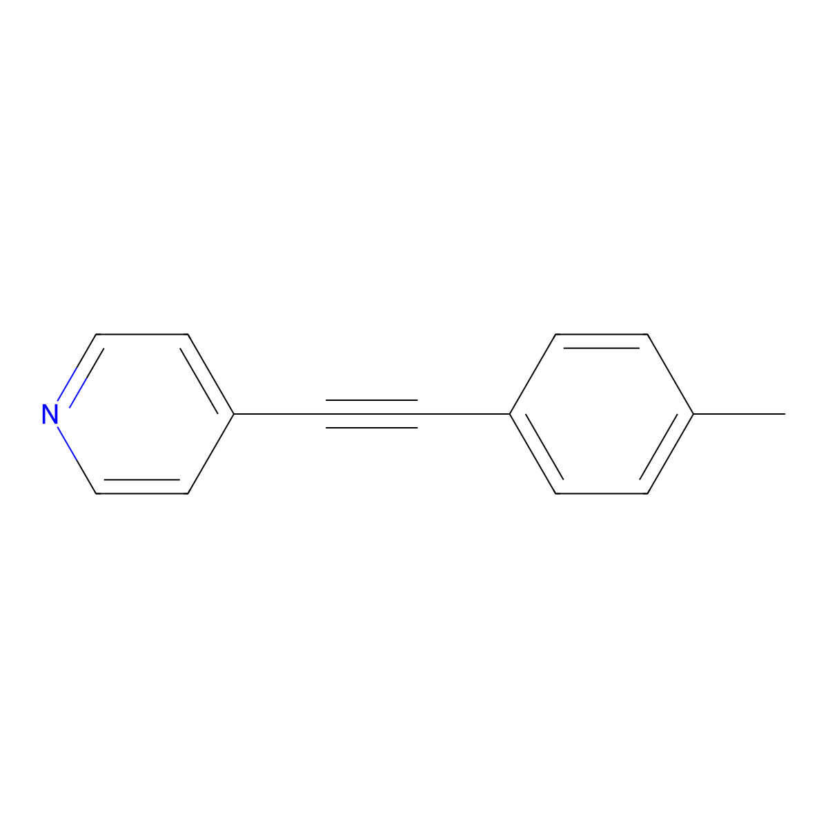 4-[2-(4-Methylphenyl)ethynyl]pyridine molecular structure, CAS 13295-96-0