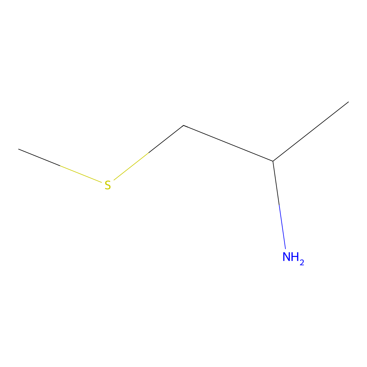 1-(Methylsulfanyl)propan-2-amine molecular structure, CAS 13296-25-8