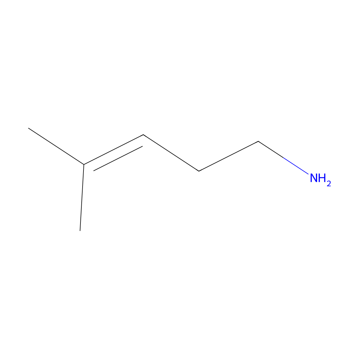 4-Methylpent-3-en-1-amine molecular structure, CAS 13296-28-1