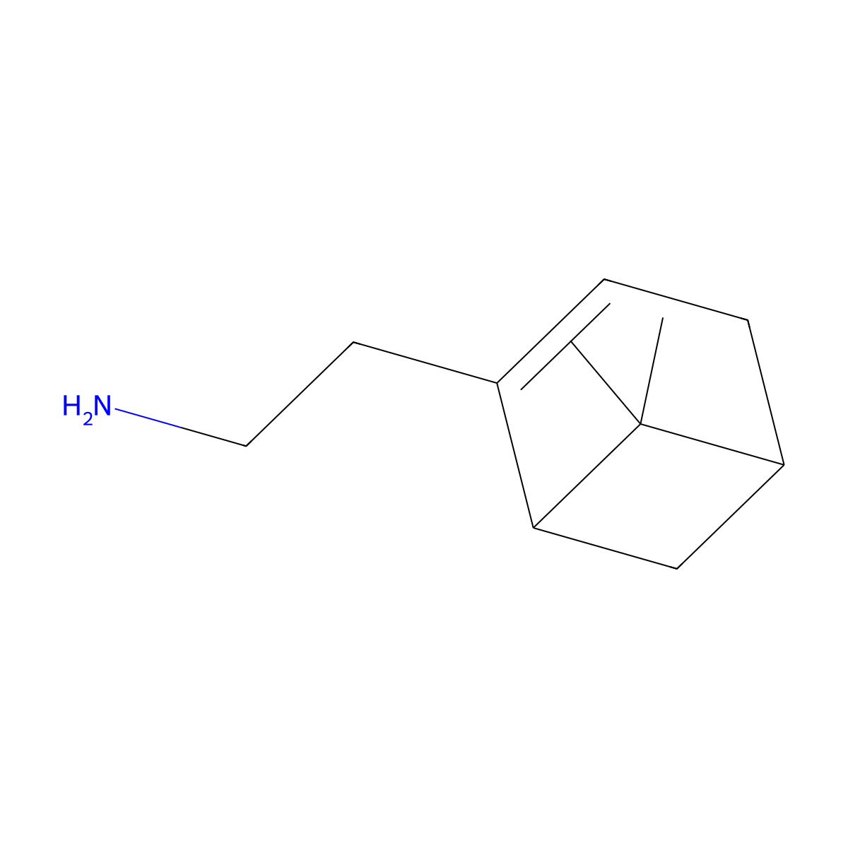 2-(6,6-Dimethyl-bicyclo[3.1.1]hept-2-EN-2-YL)-ethylamine molecular structure, CAS 13296-30-5