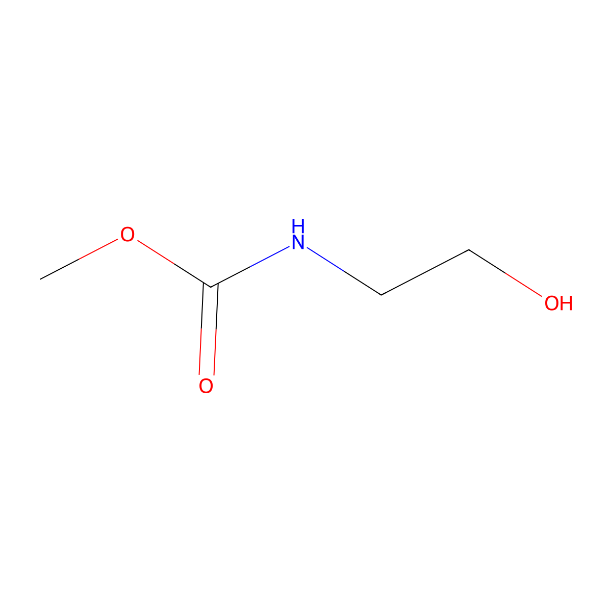 methyl N-(2-hydroxyethyl)carbamate molecular structure, CAS 13296-56-5