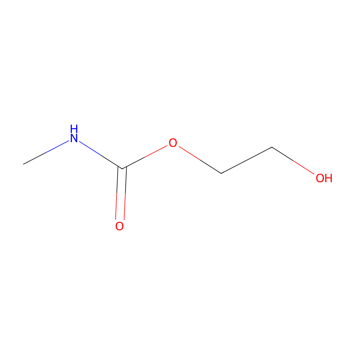 2-hydroxyethyl N-methylcarbamate molecular structure, CAS 13296-57-6