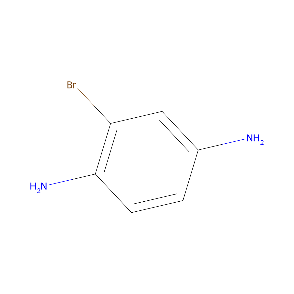 2-Bromobenzene-1,4-diamine molecular structure, CAS 13296-69-0