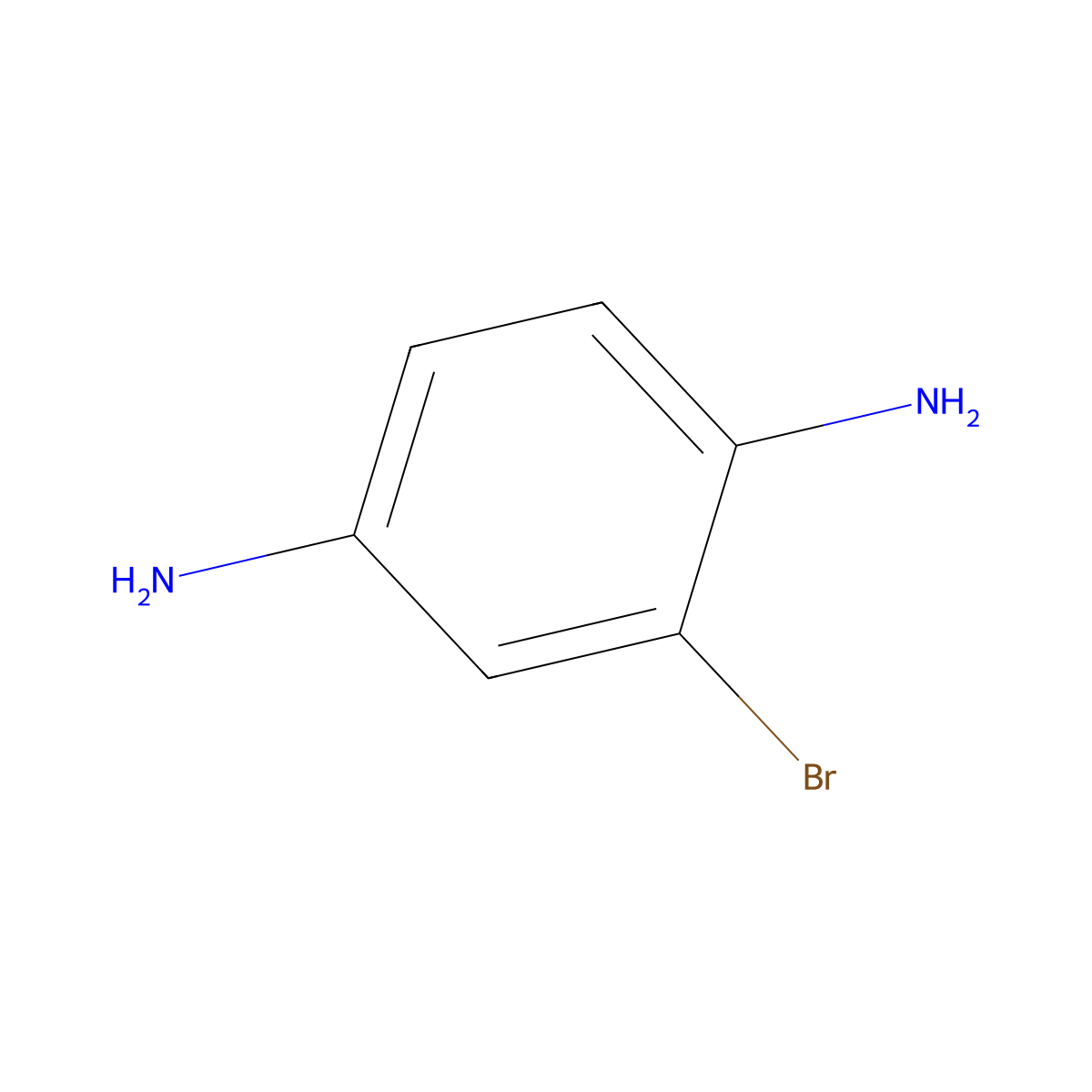 2-Bromobenzene-1,4-diamine molecular structure, CAS 13296-69-0