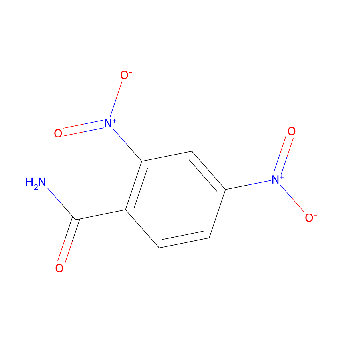 2,4-Dinitrobenzamide molecular structure, CAS 13296-87-2