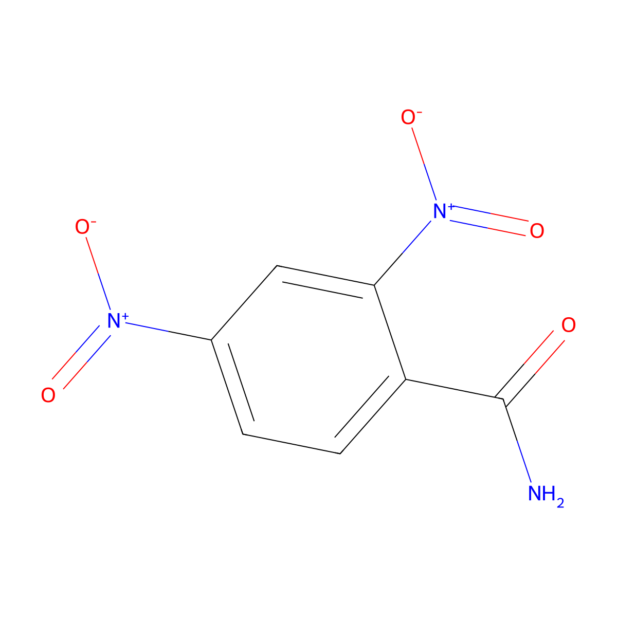 2,4-Dinitrobenzamide molecular structure, CAS 13296-87-2