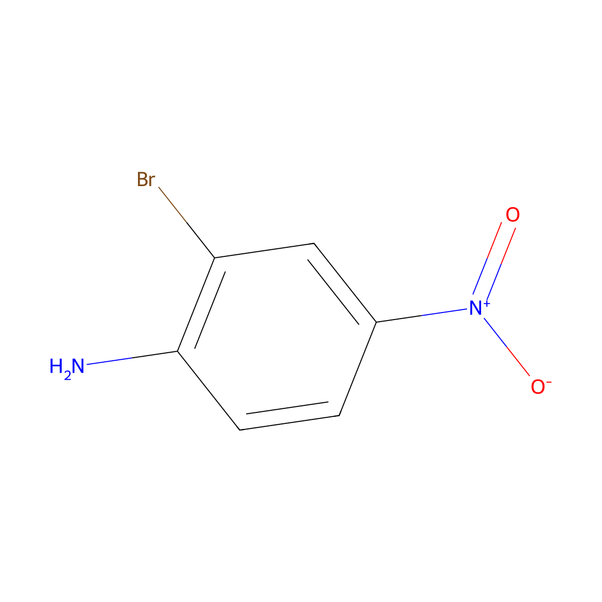 Benzenamine, 2-bromo-4-nitro- molecular structure, CAS 13296-94-1