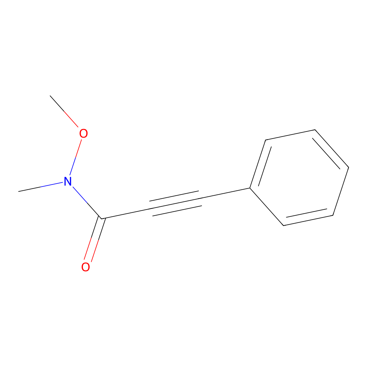 2-Propynamide, N-methoxy-N-methyl-3-phenyl- molecular structure, CAS 132960-13-5