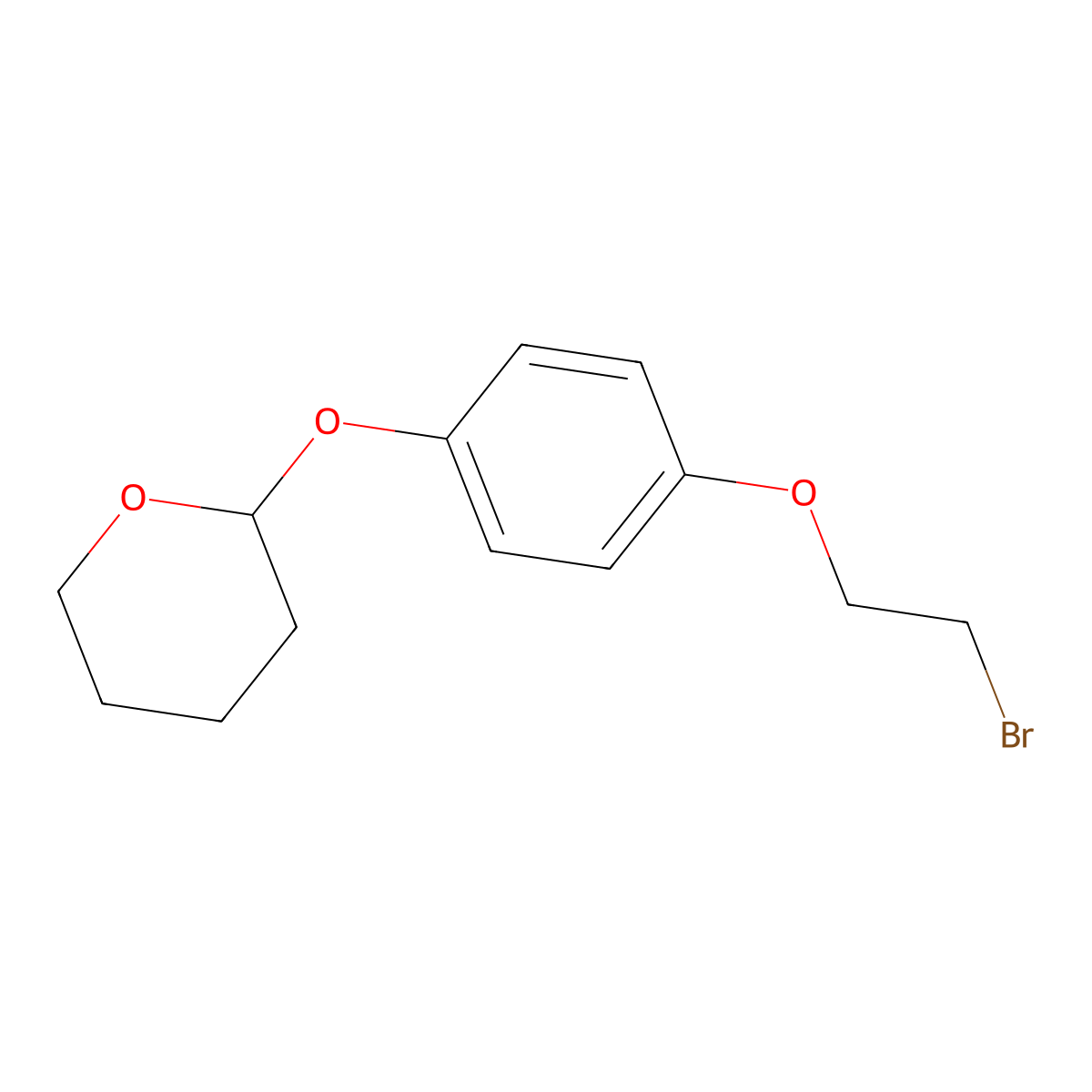 2-(4-(2-bromoethoxy)phenoxy)tetrahydro-2H-pyran molecular structure, CAS 1329602-07-4