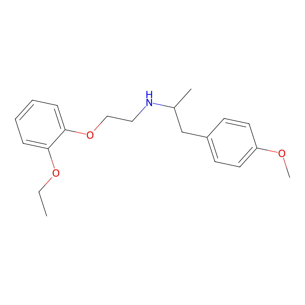 (2R)-N-(2-(2-Ethoxyphenoxy)ethyl)-1-(4-methoxyphenyl)propan-2-amine molecular structure, CAS 1329611-47-3
