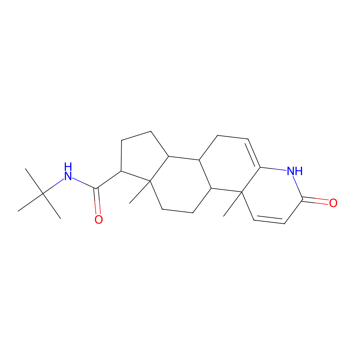 Delta5-finasteride molecular structure, CAS 1329611-51-9