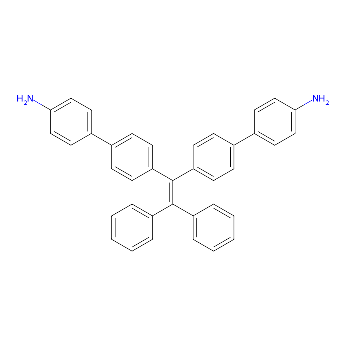 4',4'''-(2,2-Diphenylethene-1,1-diyl)bis([1,1'-biphenyl]-4-amine) molecular structure, CAS 1329620-17-8