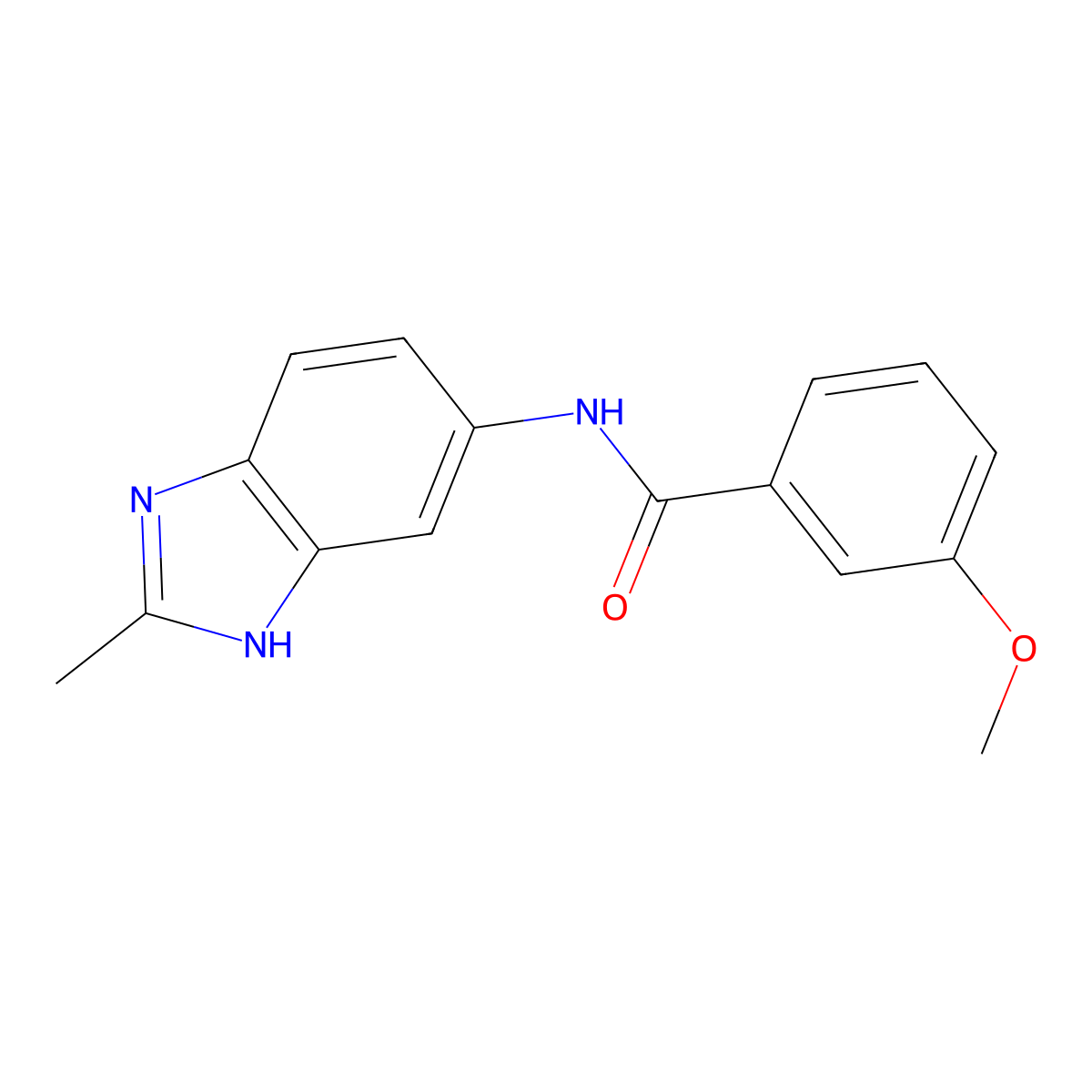 3-methoxy-N-(2-methyl-1H-benzimidazol-5-yl)benzamide molecular structure, CAS 1329622-82-3