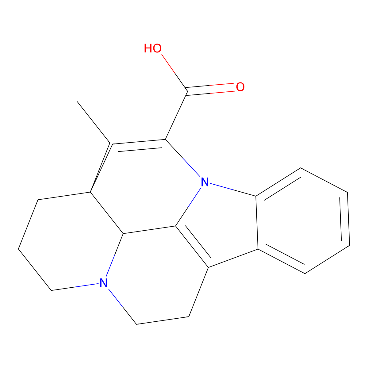 (15S,19S)-3,4,5,6-Tetradeuterio-15-ethyl-1,11-diazapentacyclo[9.6.2.02,7.08,18.015,19]nonadeca-2,4,6,8(18),16-pentaene-17-carboxylic acid molecular structure, CAS 1329624-60-3