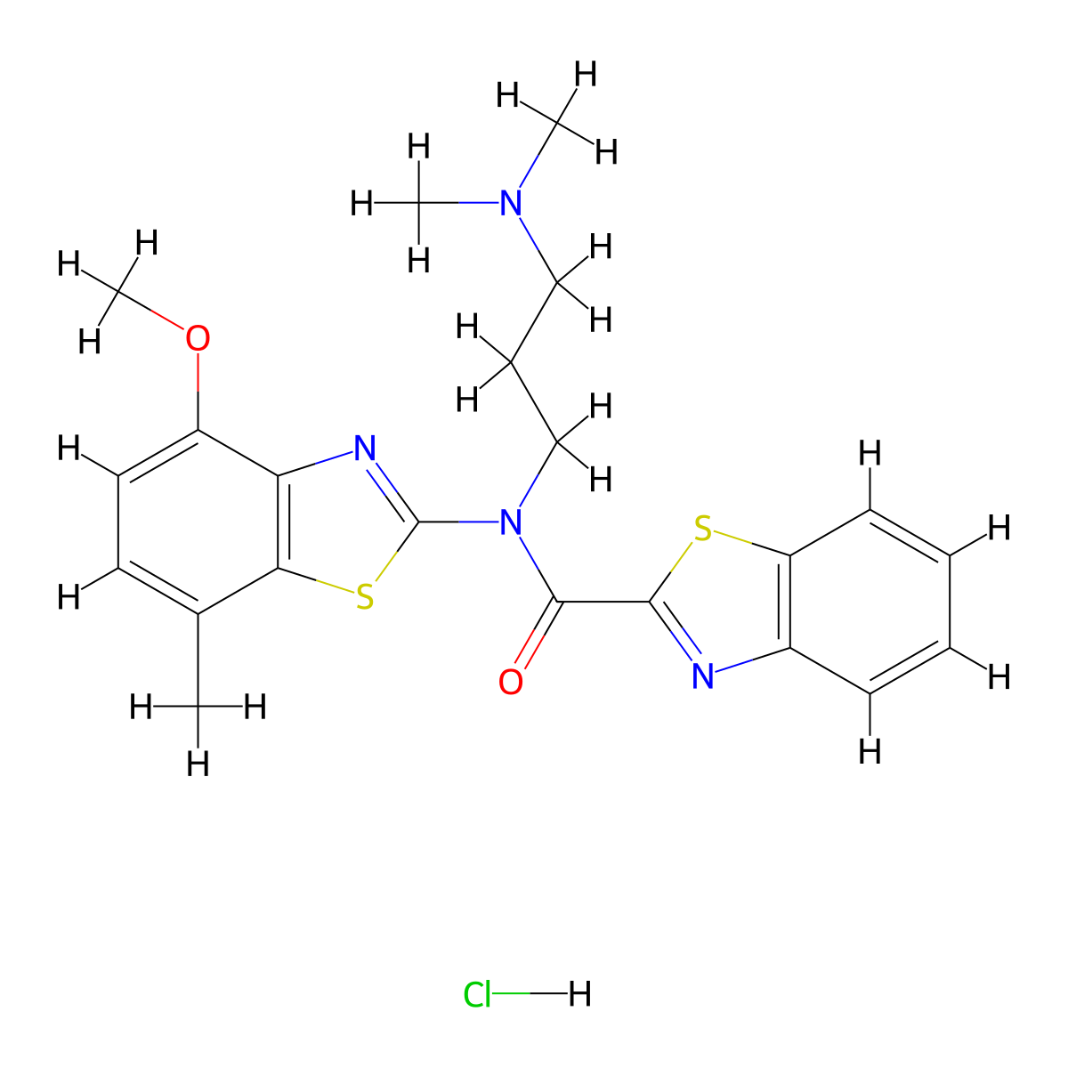 N-(3-(dimethylamino)propyl)-N-(4-methoxy-7-methylbenzo[d]thiazol-2-yl)benzo[d]thiazole-2-carboxamide hydrochloride molecular structure, CAS 1329628-15-0
