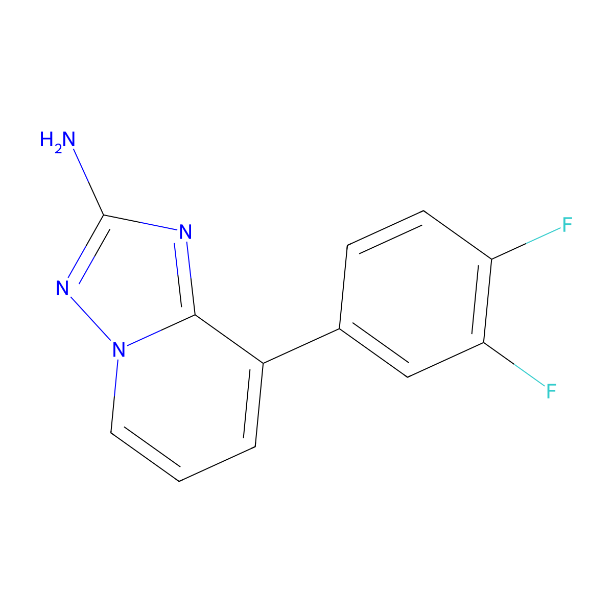 8-(3,4-Difluorophenyl)-[1,2,4]triazolo[1,5-A]pyridin-2-amine molecular structure, CAS 1329672-80-1