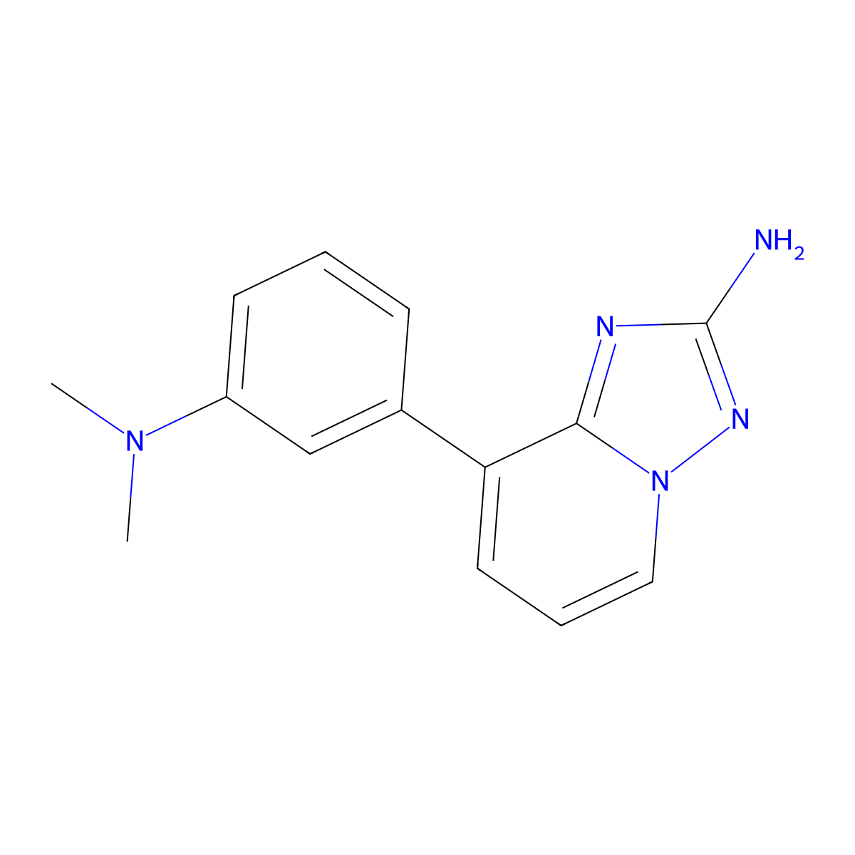 8-(3-Dimethylamino-phenyl)-[1,2,4]triazolo[1,5-a]pyridin-2-ylamine molecular structure, CAS 1329672-83-4
