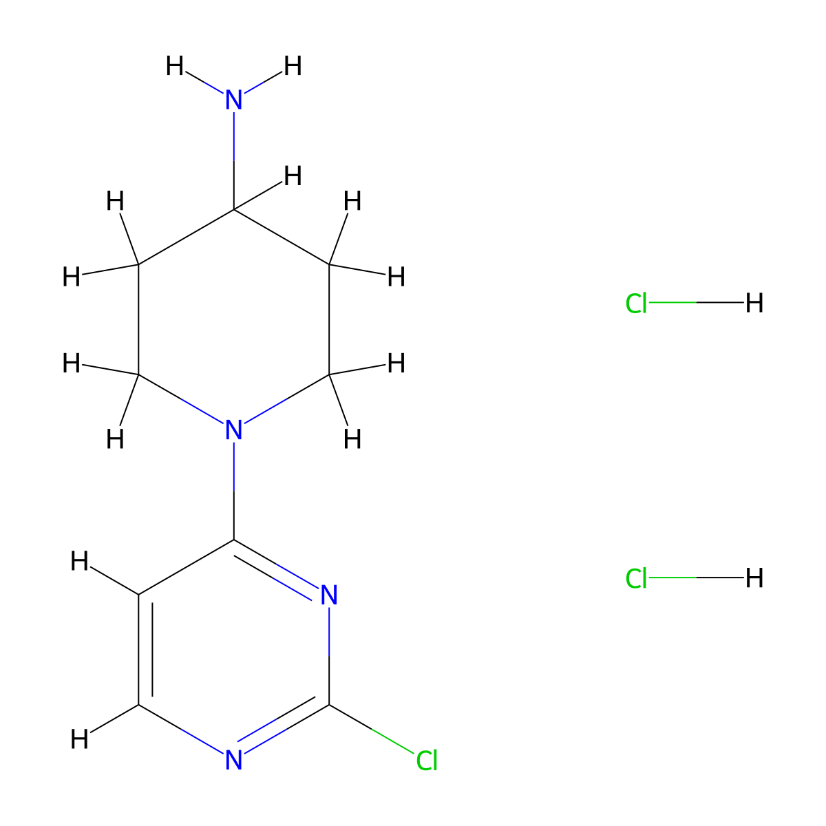 1-(2-Chloropyrimidin-4-yl)piperidin-4-amine dihydrochloride molecular structure, CAS 1329672-97-0
