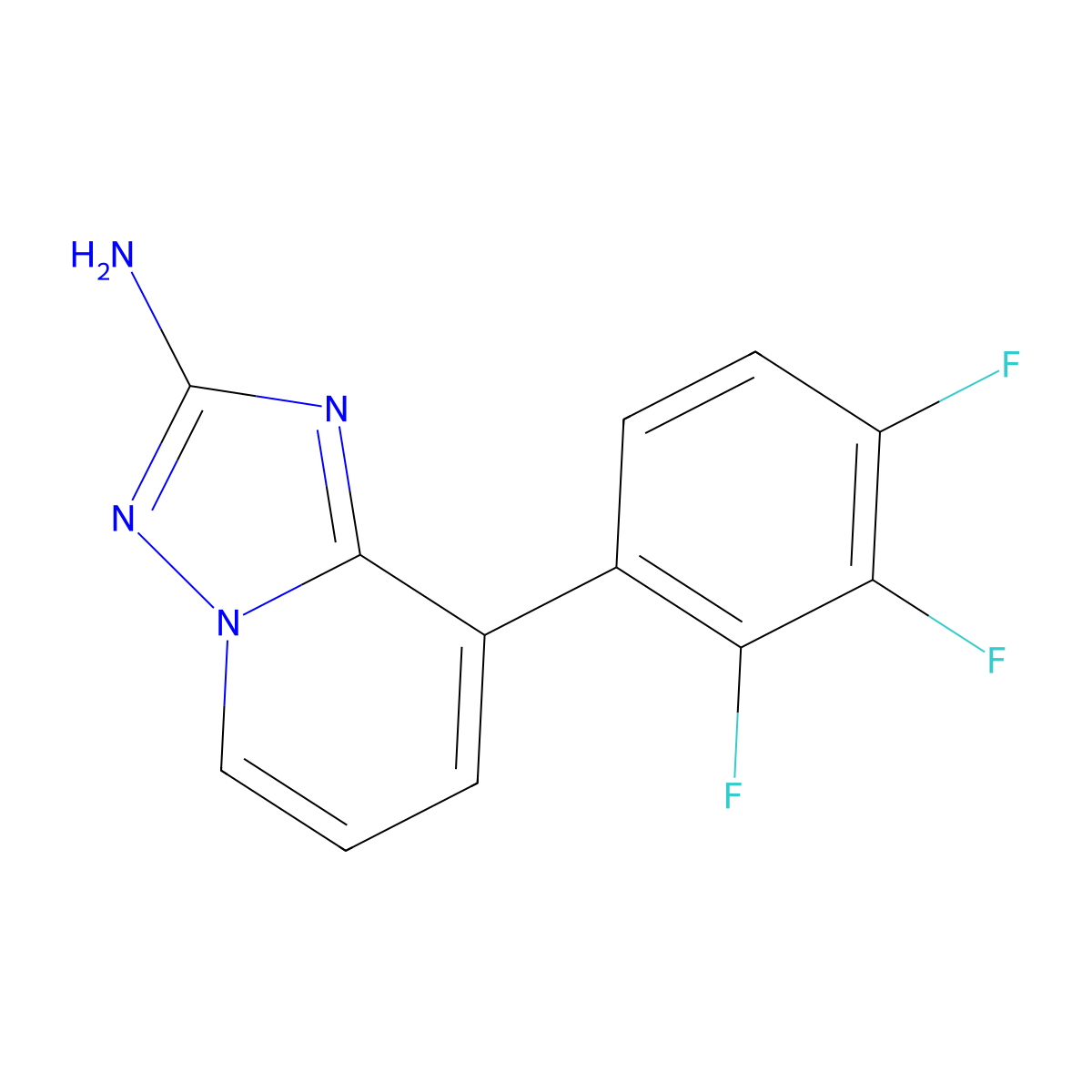 8-(2,3,4-Trifluorophenyl)-[1,2,4]triazolo[1,5-a]pyridin-2-amine molecular structure, CAS 1329673-31-5