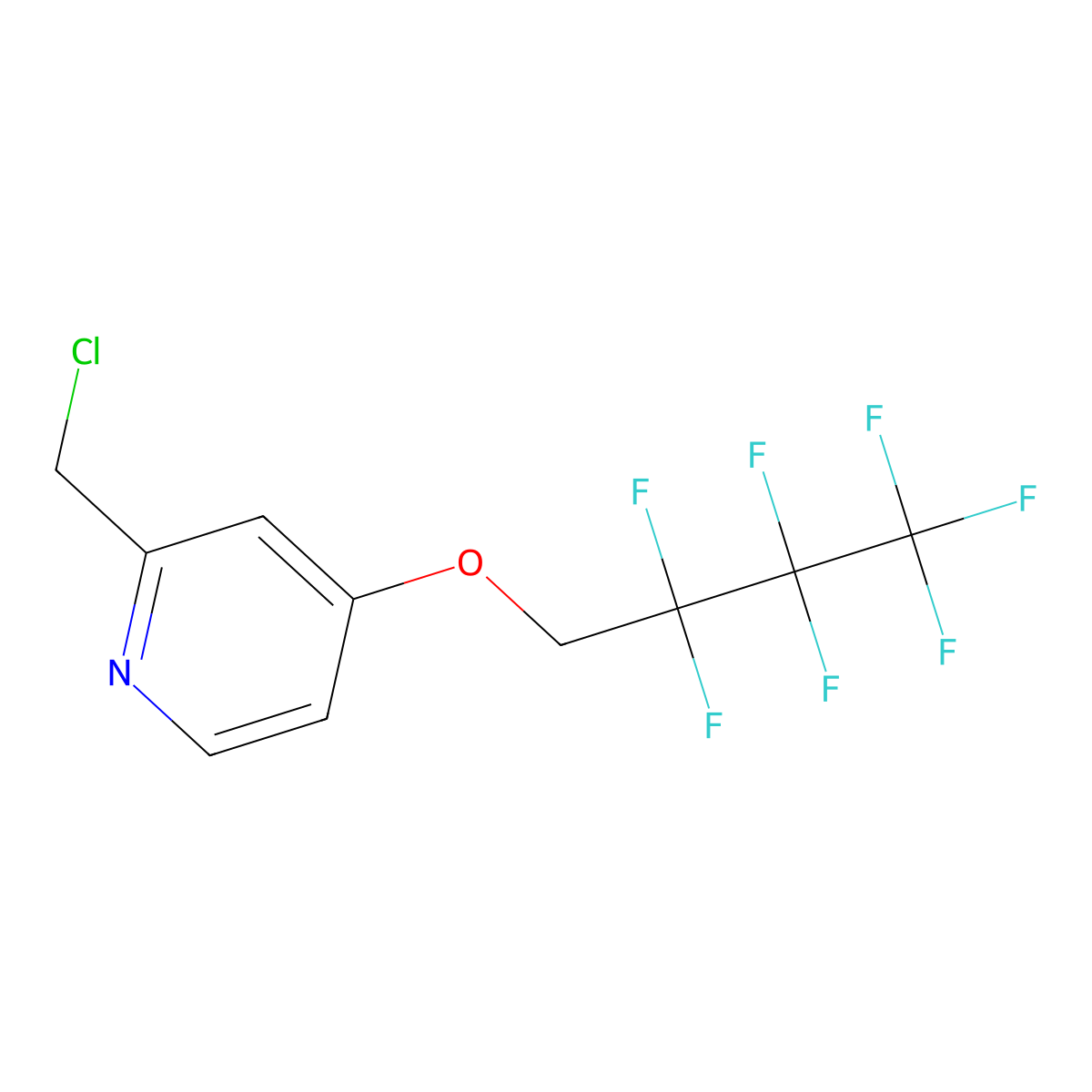 2-(Chloromethyl)-4-(2,2,3,3,4,4,4-heptafluorobutoxy)pyridine molecular structure, CAS 132969-10-9