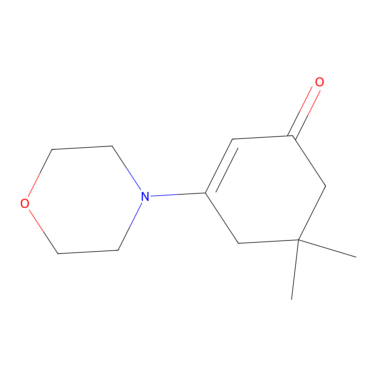 5,5-Dimethyl-3-morpholino-2-cyclohexen-1-one molecular structure, CAS 13297-58-0