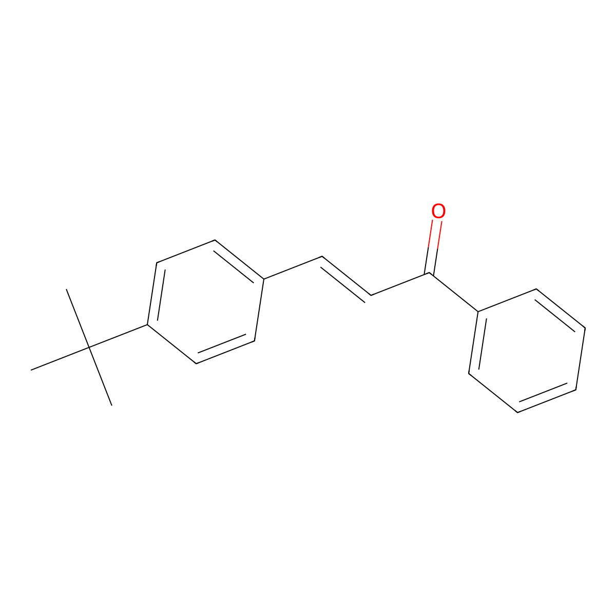 (2E)-3-(4-tert-Butylphenyl)-1-phenylprop-2-en-1-one molecular structure, CAS 132971-87-0