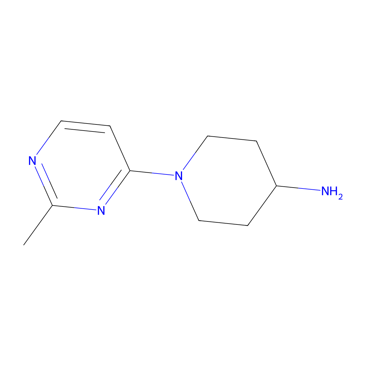 1-(2-Methylpyrimidin-4-yl)piperidin-4-amine molecular structure, CAS 1329748-51-7