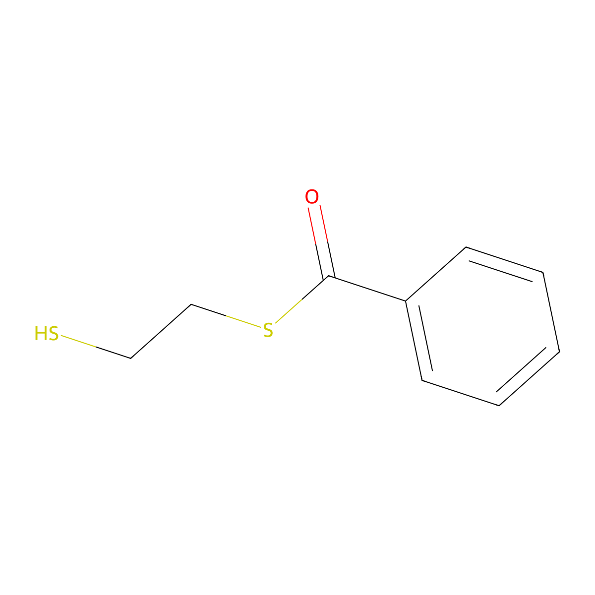S-(2-mercaptoethyl) benzothioate molecular structure, CAS 132975-07-6