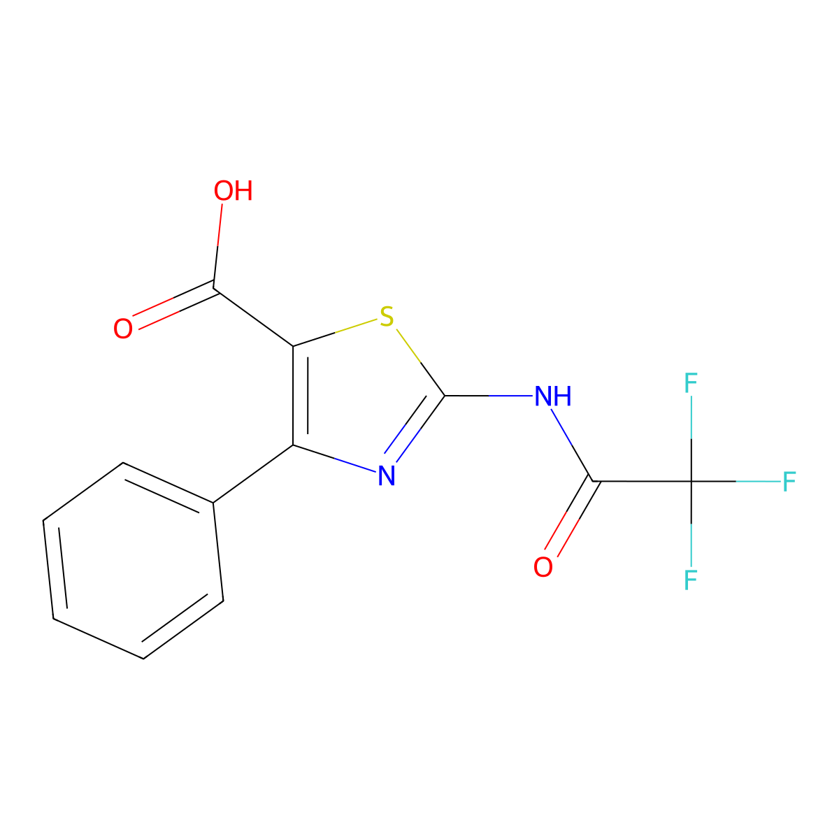 4-Phenyl-2-(trifluoroacetamido)-1,3-thiazole-5-carboxylic acid molecular structure, CAS 1329762-04-0