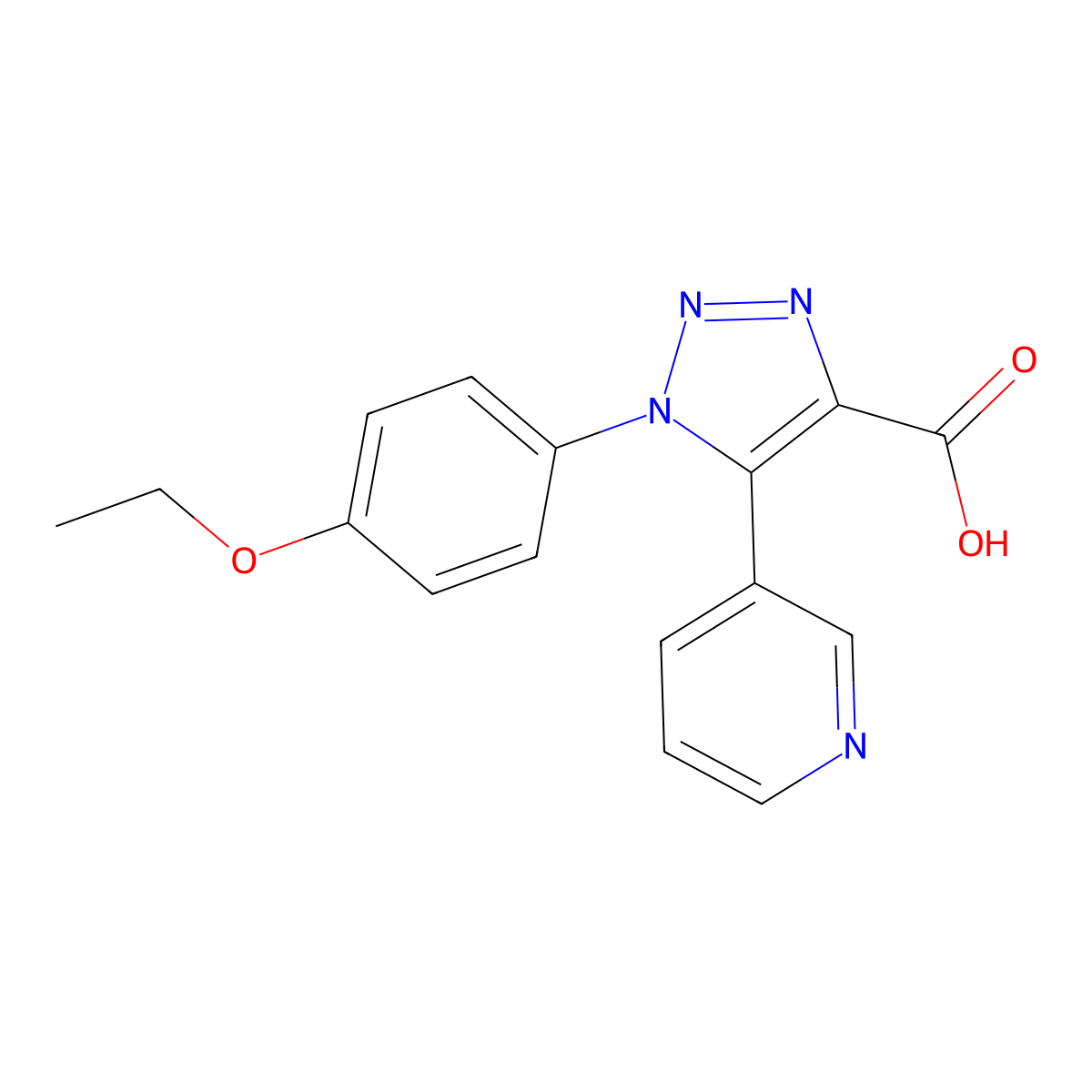 1-(4-ethoxyphenyl)-5-(pyridin-3-yl)-1H-1,2,3-triazole-4-carboxylic acid molecular structure, CAS 1329787-31-6