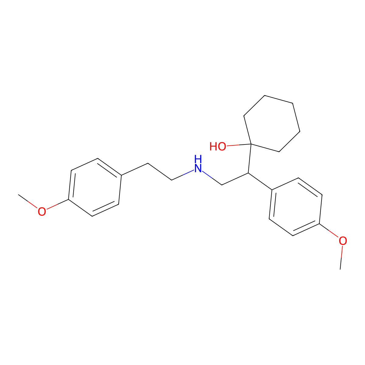 N-(2-(4-Methoxyphenyl)ethyl) didesmethylvenlafaxine molecular structure, CAS 1329795-88-1