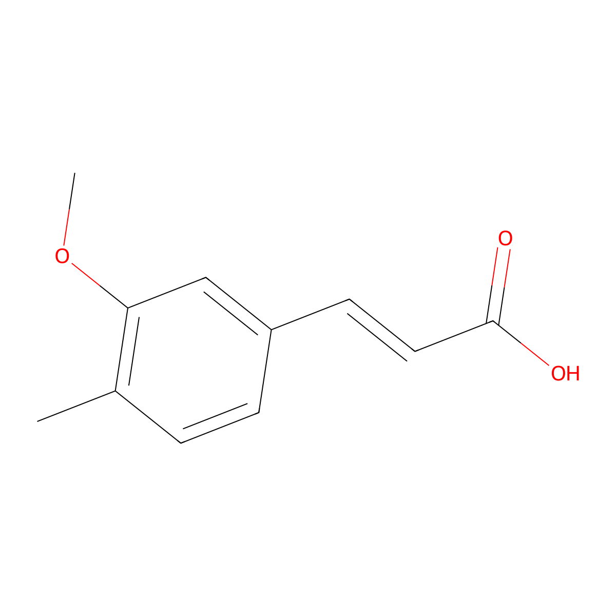 3-(3-Methoxy-4-methylphenyl)acrylic acid molecular structure, CAS 132980-20-2