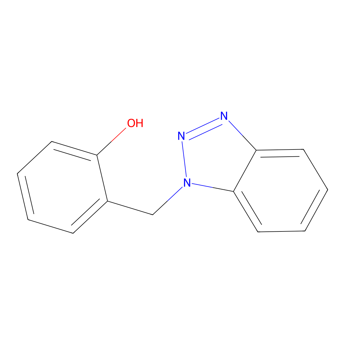 2-(1H-1,2,3-Benzotriazol-1-ylmethyl)phenol molecular structure, CAS 132980-32-6