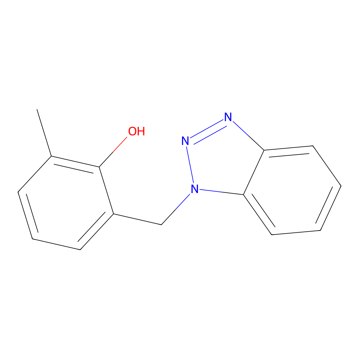 2-(1H-1,2,3-Benzotriazol-1-ylmethyl)-6-methylphenol molecular structure, CAS 132980-33-7