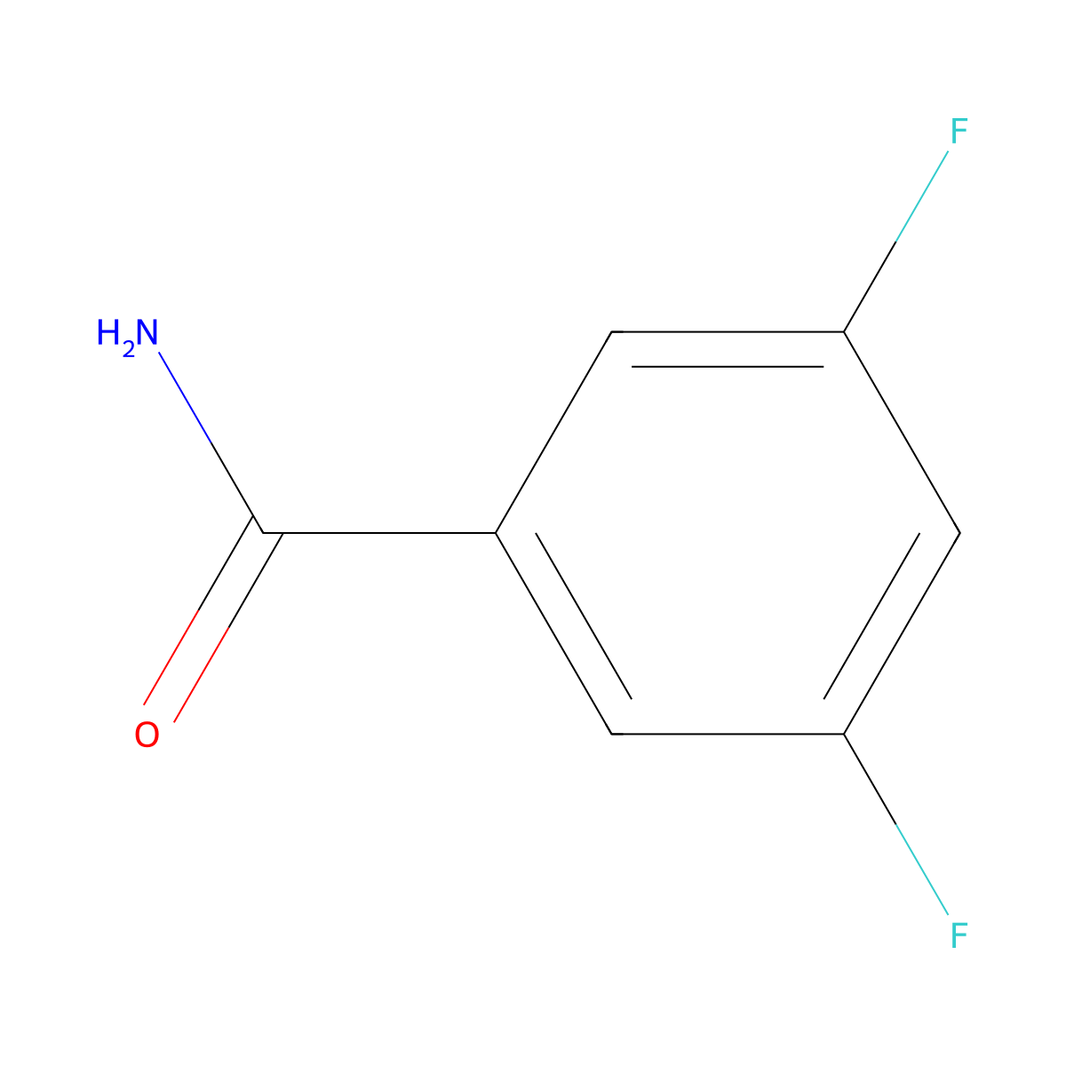 3,5-Difluorobenzamide molecular structure, CAS 132980-99-5