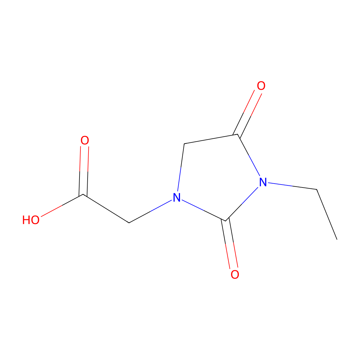 (3-Ethyl-2,4-dioxoimidazolidin-1-yl)acetic acid molecular structure, CAS 1329809-37-1