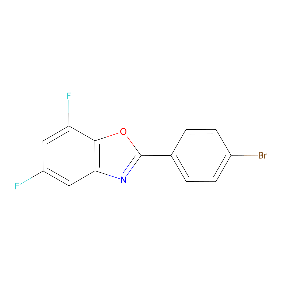 2-(4-Bromophenyl)-5,7-difluorobenzo[d]oxazole molecular structure, CAS 1329828-82-1