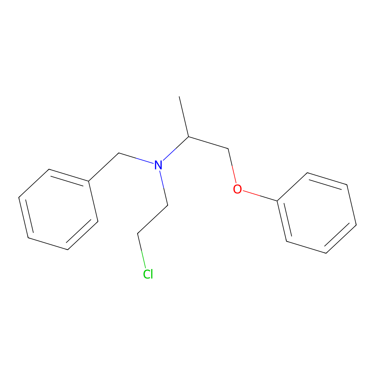 Phenoxybenzamine molecular structure, CAS 1329838-45-0