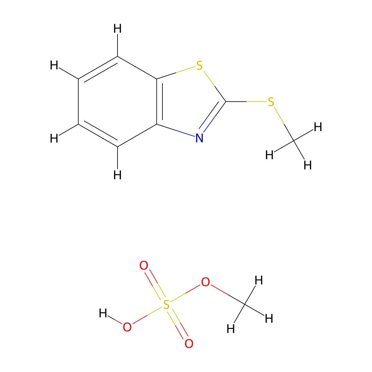 2-(Methylthio)benzo[d]thiazole methyl sulfate molecular structure, CAS 1329871-59-1