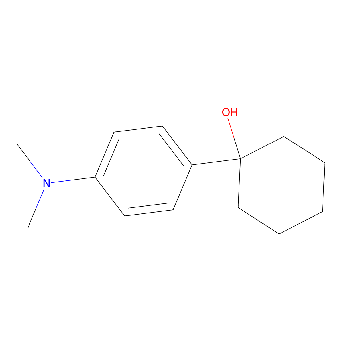 1-(4-(Dimethylamino)phenyl)cyclohexanol molecular structure, CAS 13299-39-3