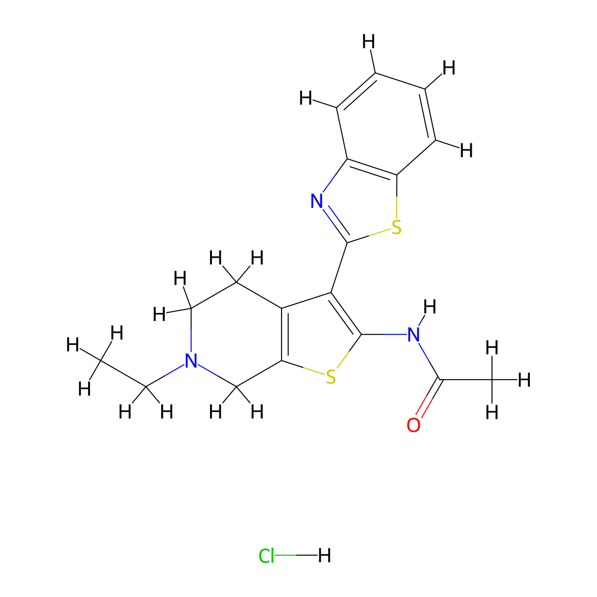 N-[3-(1,3-benzothiazol-2-yl)-6-ethyl-4H,5H,6H,7H-thieno[2,3-c]pyridin-2-yl]acetamide molecular structure, CAS 1329904-32-6