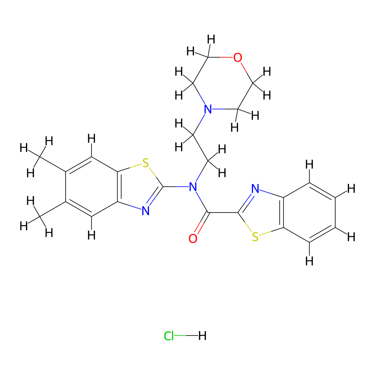N-(5,6-dimethylbenzo[d]thiazol-2-yl)-N-(2-morpholinoethyl)benzo[d]thiazole-2-carboxamide hydrochloride molecular structure, CAS 1329908-66-8