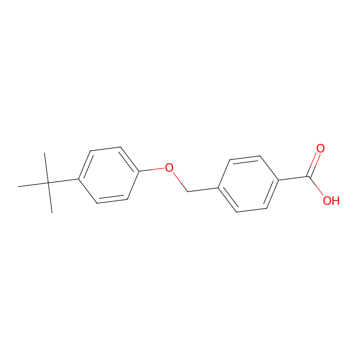 4-(4-Tert-butylphenoxymethyl)benzoic acid molecular structure, CAS 132991-24-3