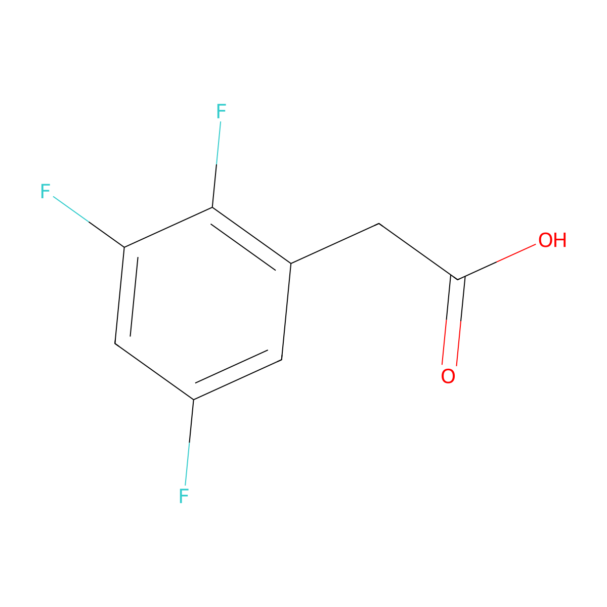 2,3,5-Trifluorophenylacetic acid molecular structure, CAS 132992-28-0