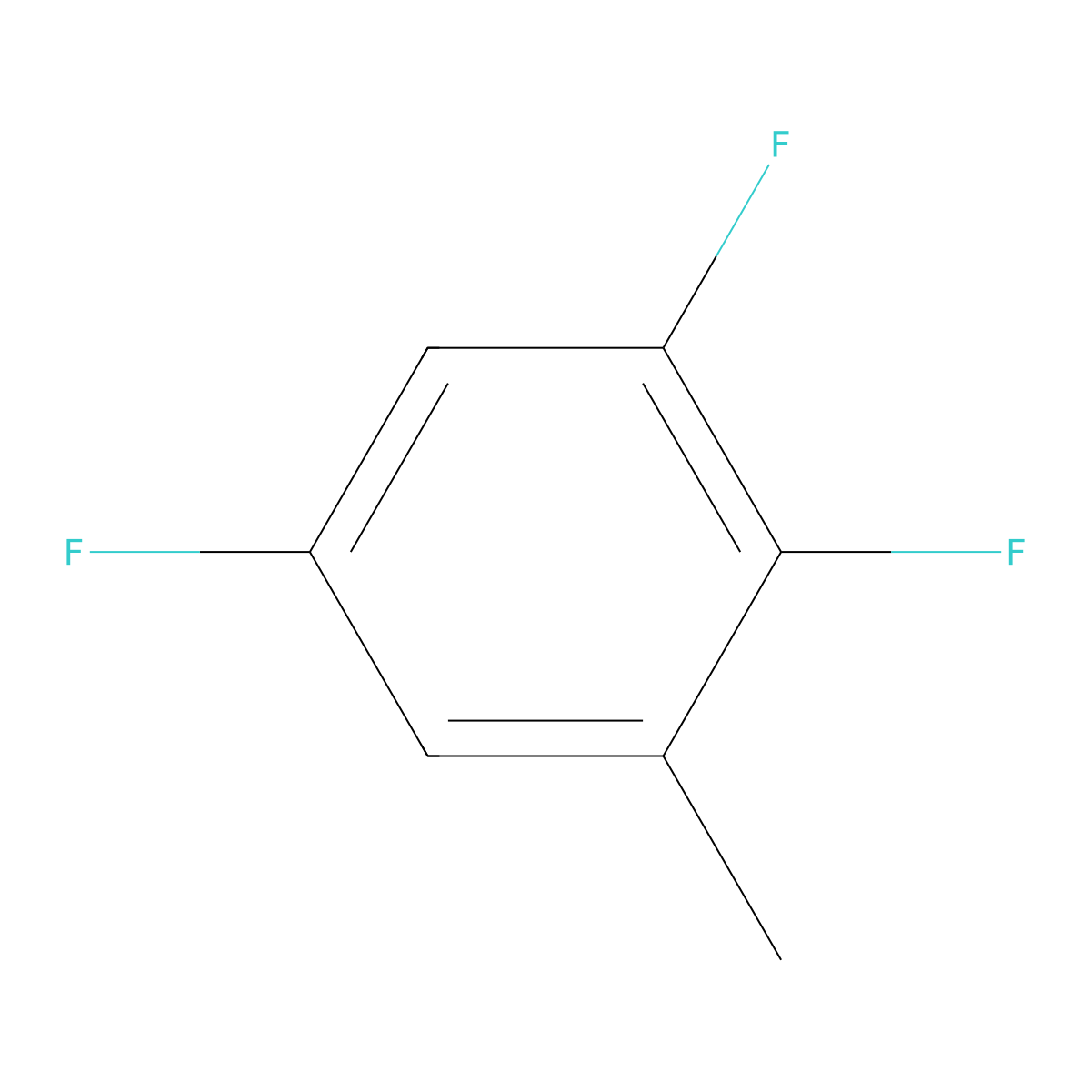 1,2,5-Trifluoro-3-methylbenzene molecular structure, CAS 132992-29-1