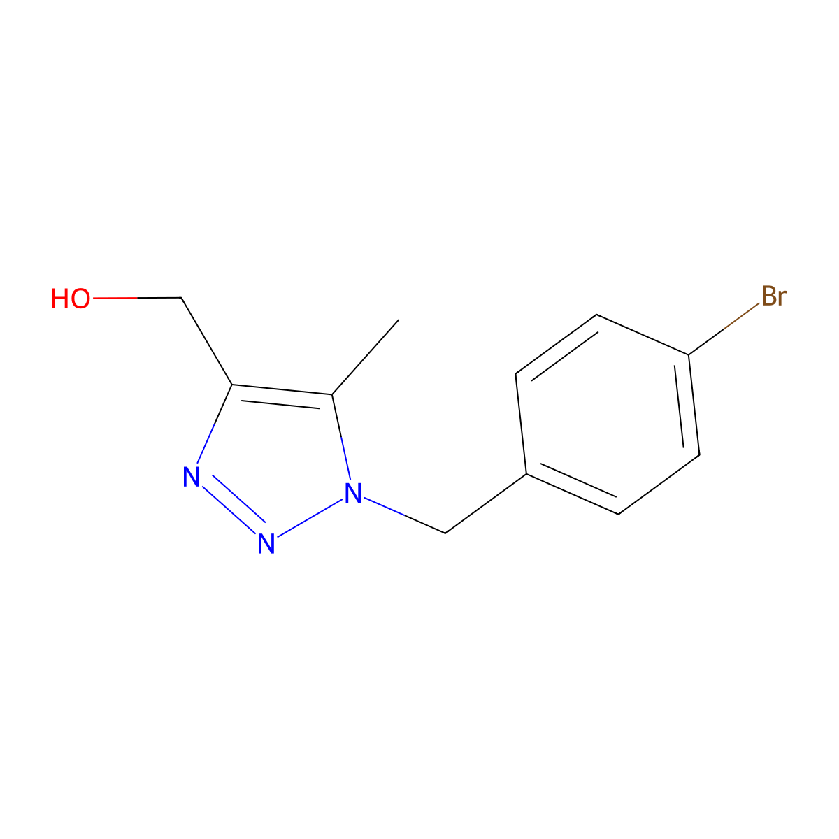 {1-[(4-bromophenyl)methyl]-5-methyl-1H-1,2,3-triazol-4-yl}methanol molecular structure, CAS 1329922-85-1