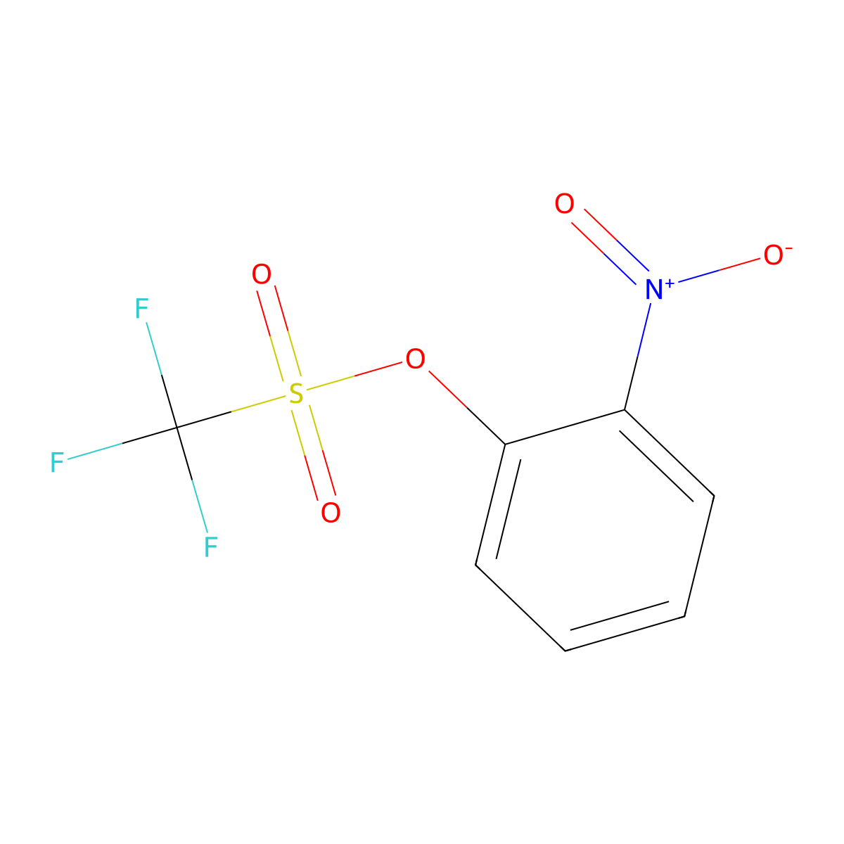 2-Nitrophenyl trifluoromethanesulfonate molecular structure, CAS 132993-22-7