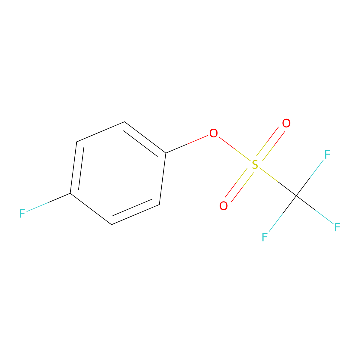 4-Fluorophenyl trifluoromethanesulfonate molecular structure, CAS 132993-23-8