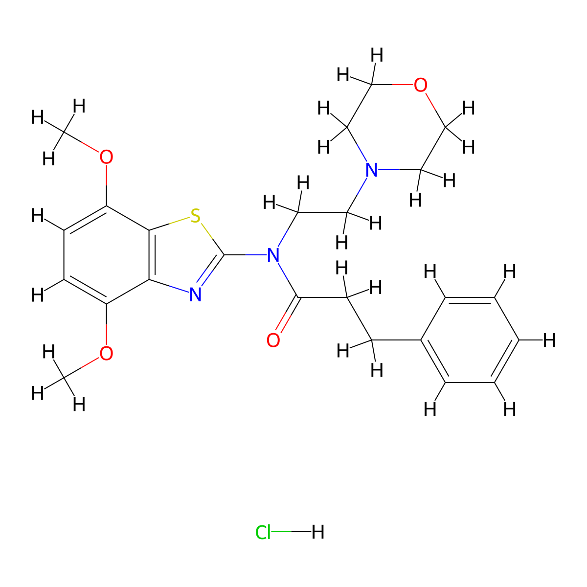 N-(4,7-dimethoxybenzo[d]thiazol-2-yl)-N-(2-morpholinoethyl)-3-phenylpropanamide hydrochloride molecular structure, CAS 1329930-07-5