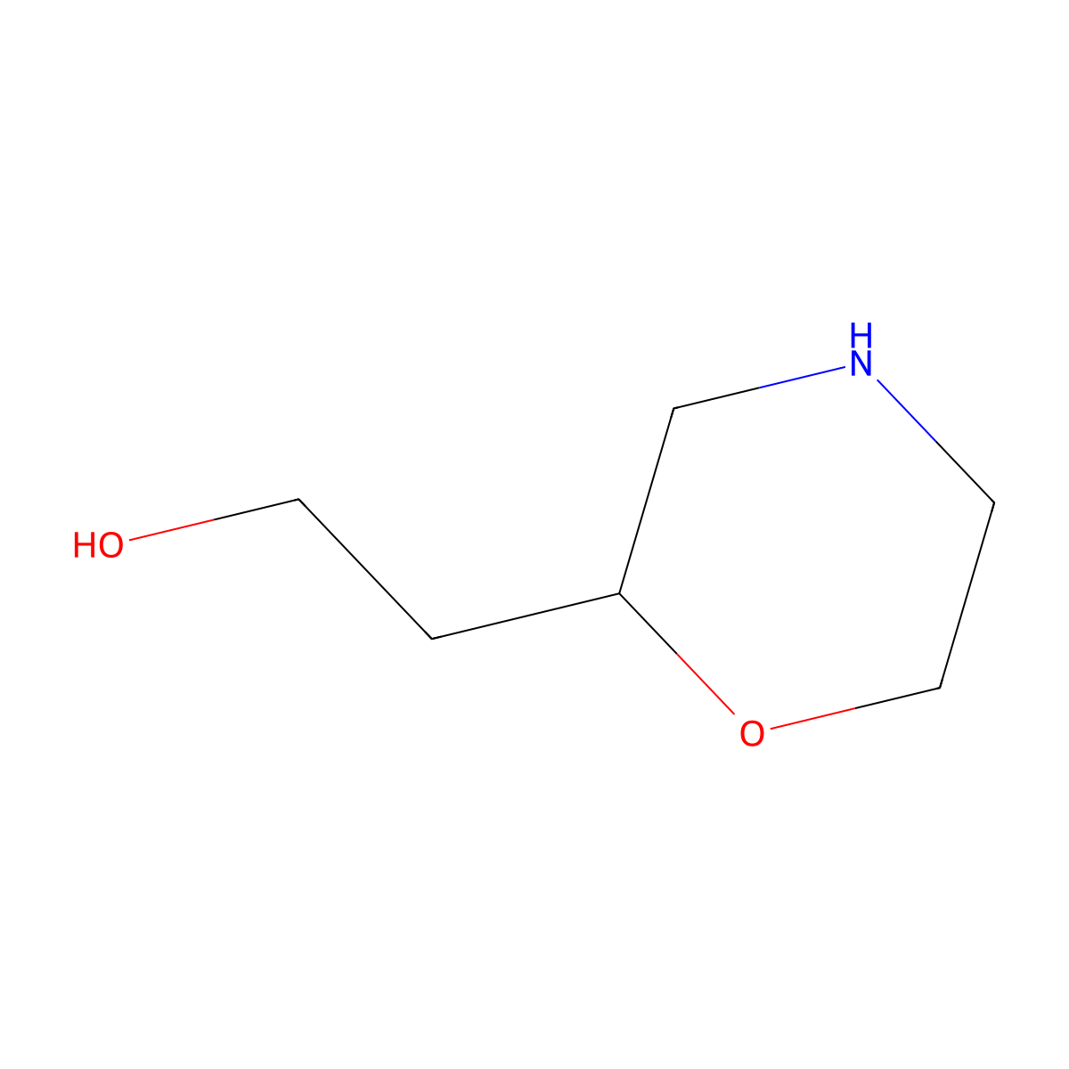 2-(2-Morpholinyl)ethanol molecular structure, CAS 132995-76-7